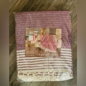 Turkish Large 100% Cotton Throw Blanket Multi Use